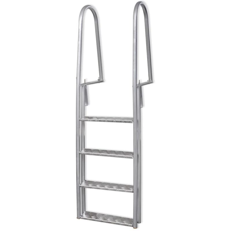 Vidaxl - Escalera Para Piscina/Muelle Con 4 Peldaños Aluminio 167 Cm
