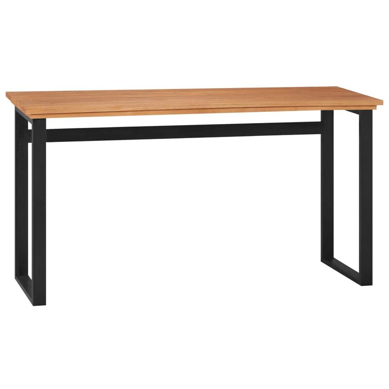 

Escritorio de madera maciza de teca 140x45x75 cm - Negro - Vidaxl
