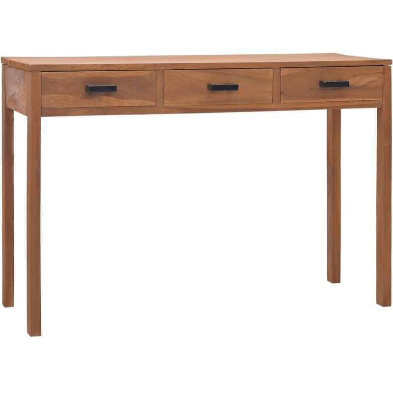 

Escritorio de oficina de madera maciza de teca 110x40x75 cm - Marrón - Vidaxl
