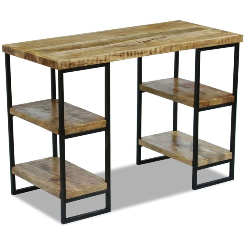 

Escritorio de oficina madera de mango 110x50x76 cm - Marrón - Vidaxl