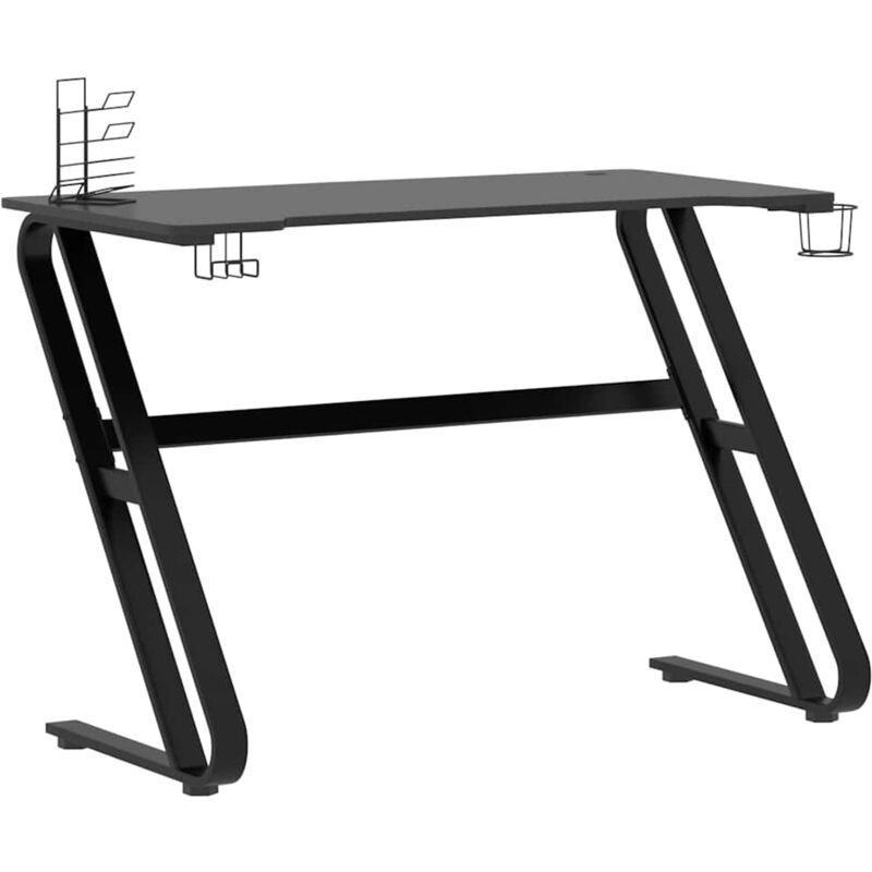 

Escritorio gaming con patas forma ZZ negro 110x60x75cm - Negro - Vidaxl
