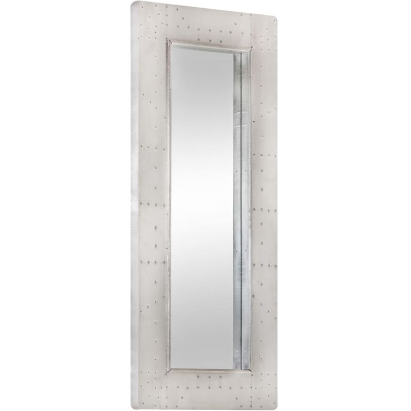 

vidaXL Espejo aviador de metal 110x50 cm - Plateado