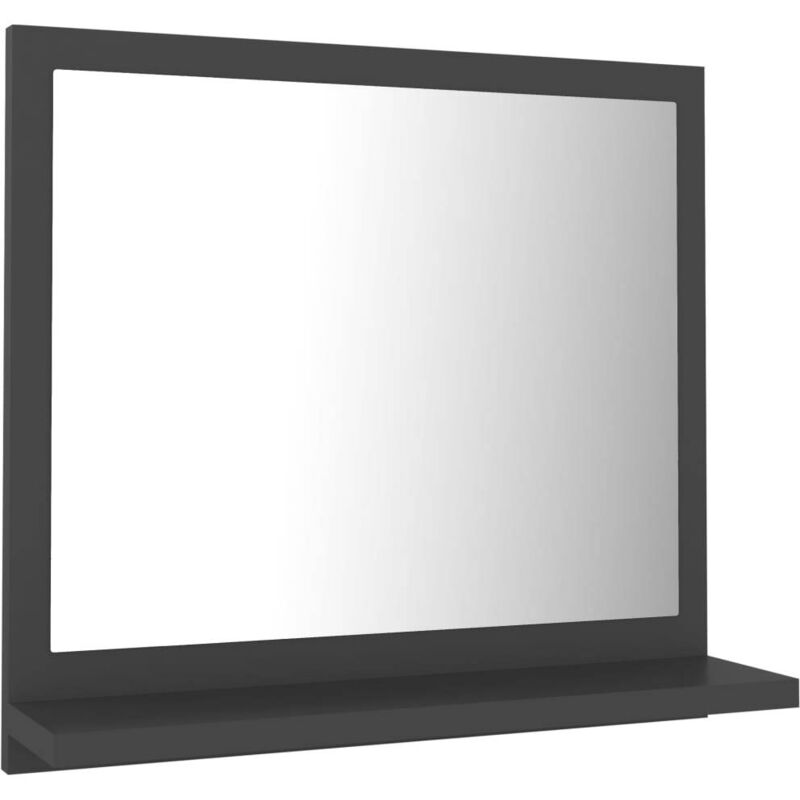 

vidaXL Espejo de baño aglomerado gris 40x10,5x37 cm - Gris