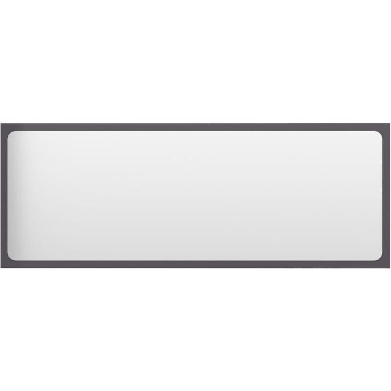 

Espejo de baño aglomerado gris brillante 100x1,5x37 cm - Gris - Vidaxl