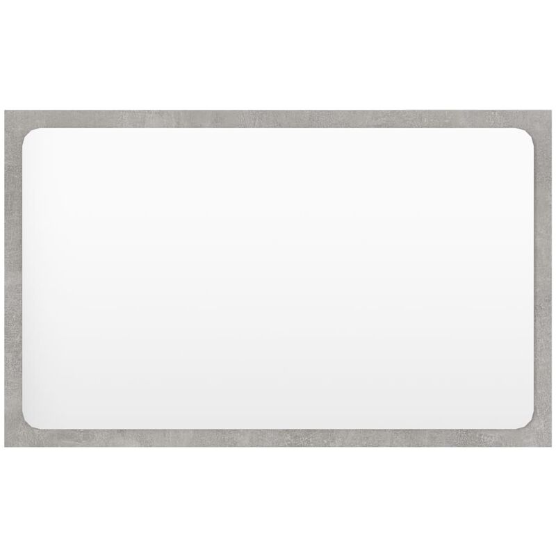 

Espejo de baño aglomerado gris hormigón 60x1,5x37 cm - Gris - Vidaxl