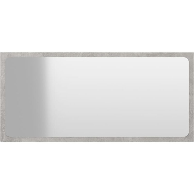 

Vidaxl - Espejo de baño aglomerado gris hormigón 80x1,5x37 cm - Gris