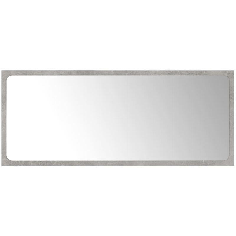 

Espejo de baño aglomerado gris hormigón 90x1,5x37 cm - Gris - Vidaxl