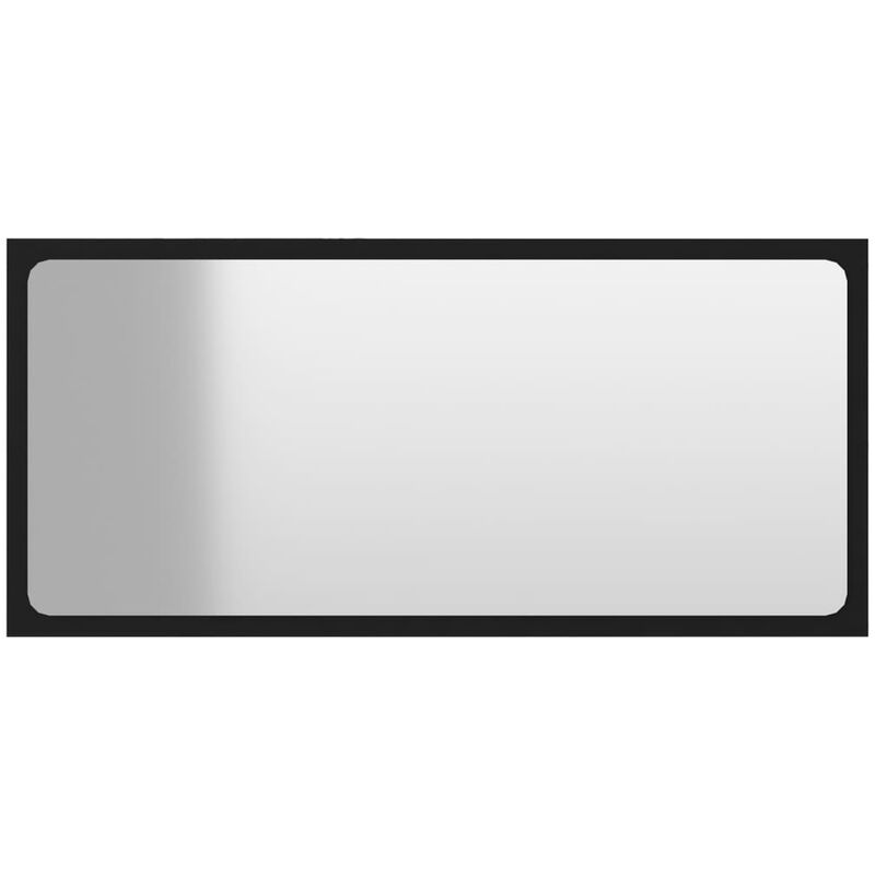 

Vidaxl - Espejo de baño aglomerado negro 80x1,5x37 cm - Negro