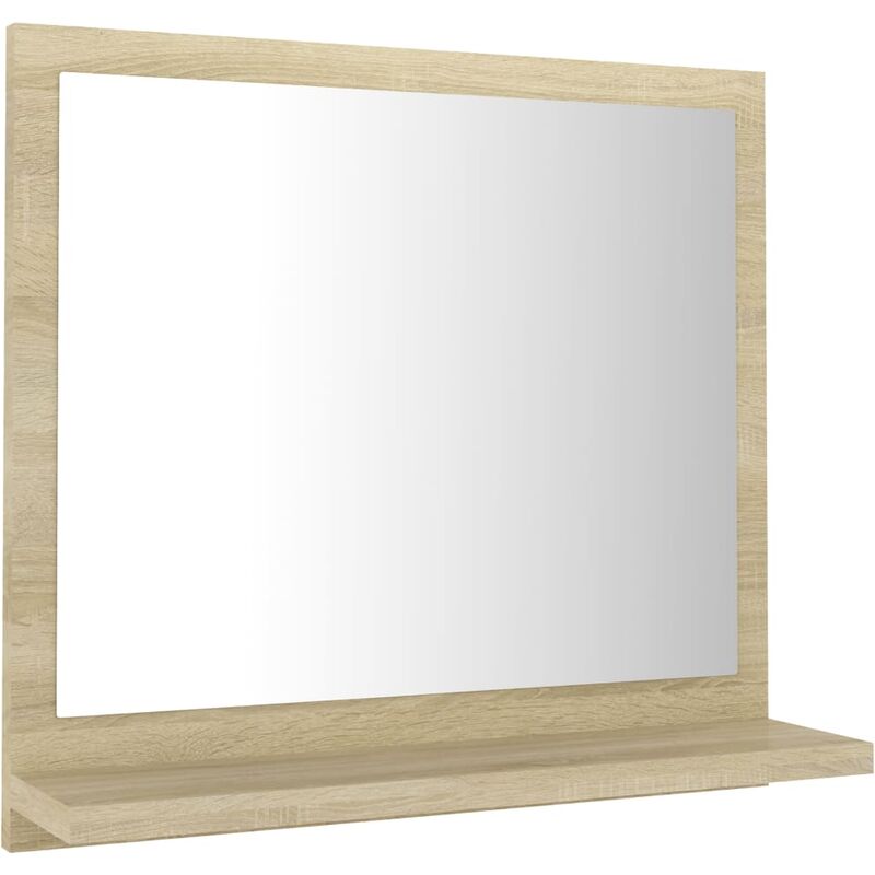 

vidaXL Espejo de baño aglomerado roble Sonoma 40x10,5x37 cm - Marrón