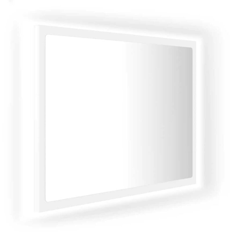 

vidaXL Espejo de baño con LED aglomerado blanco 60x8,5x37 cm - Blanco