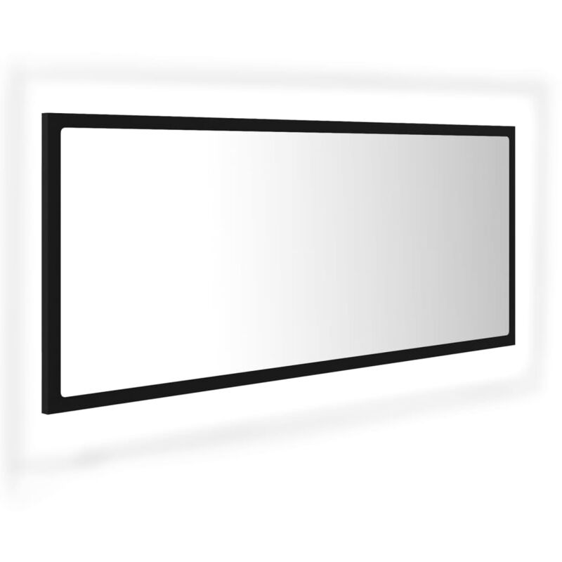 

Espejo de baño con LED aglomerado negro 100x8,5x37 cm - Negro - Vidaxl