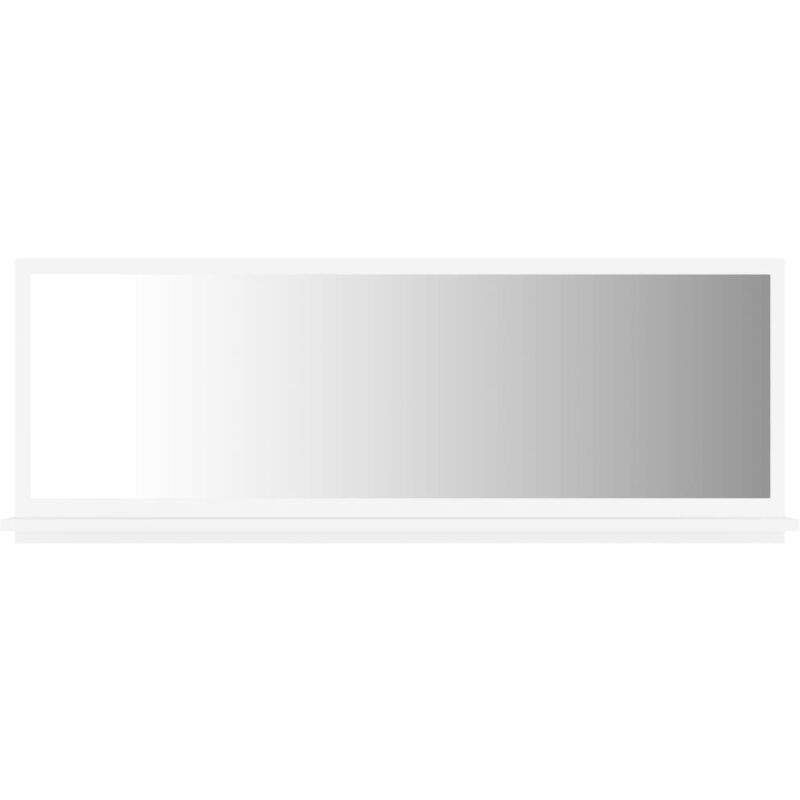 

vidaXL Espejo de baño aglomerado blanco 100x10,5x37 cm - Blanco