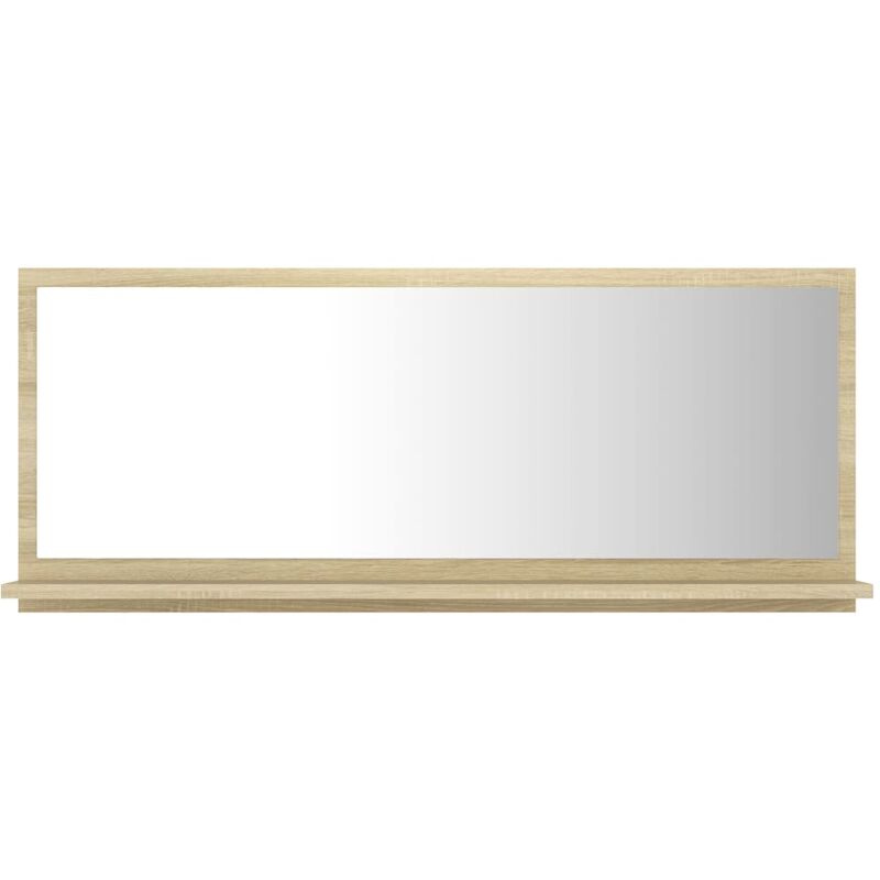 

vidaXL Espejo de baño aglomerado color roble Sonoma 90x10,5x37 cm - Marrón