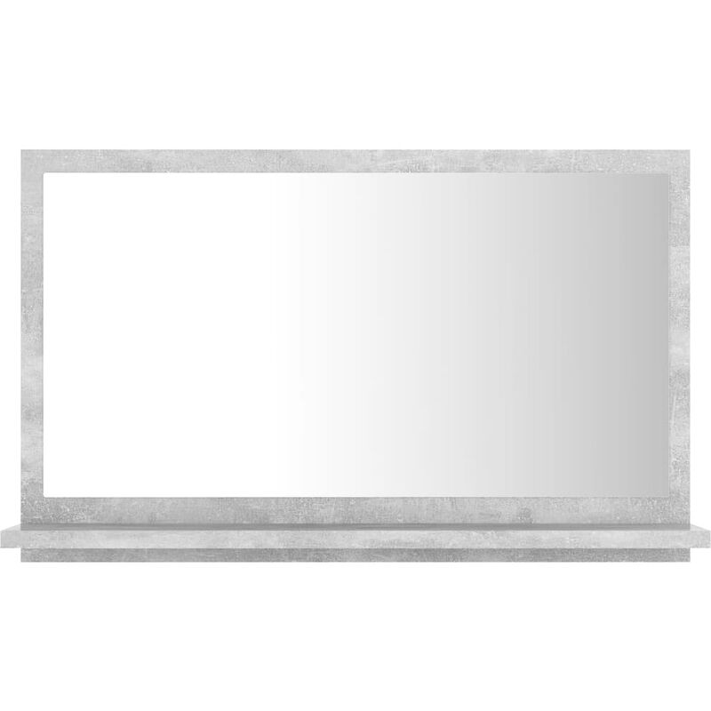 

Espejo de baño aglomerado gris hormigón 60x10,5x37 cm - Gris - Vidaxl