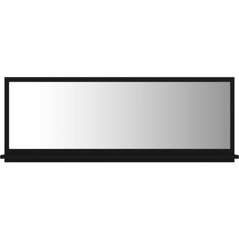

vidaXL Espejo de baño aglomerado negro 100x10,5x37 cm - Negro