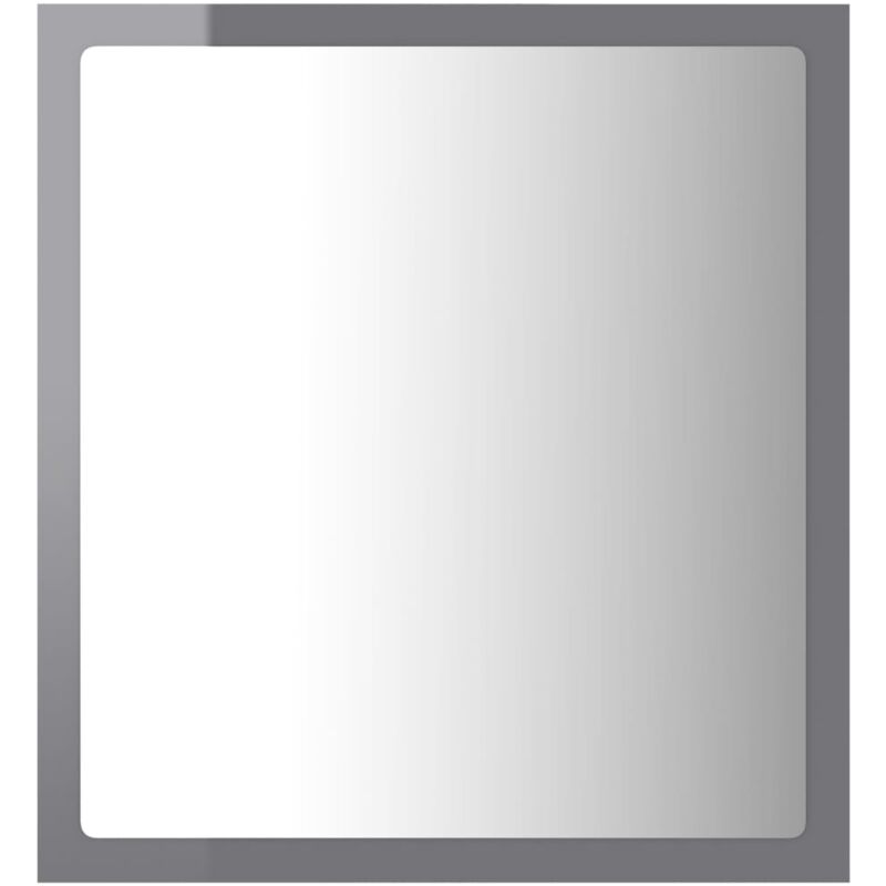 

Vidaxl - Espejo de baño con LED aglomerado gris brillante 40x8,5x37 cm - Gris
