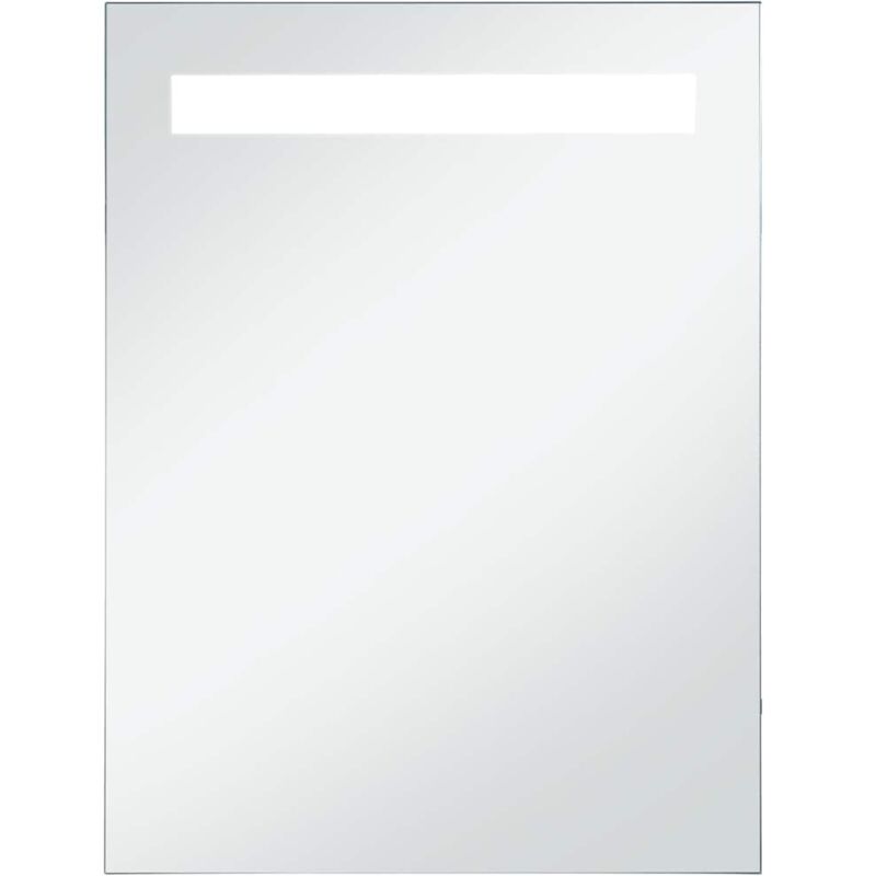 

vidaXL Espejo de pared de baño con LED 60x80 cm - Plateado