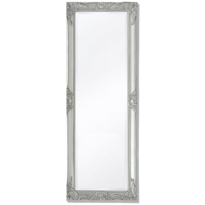

vidaXL Espejo de pared estilo barroco 140x50 cm plateado - Plateado
