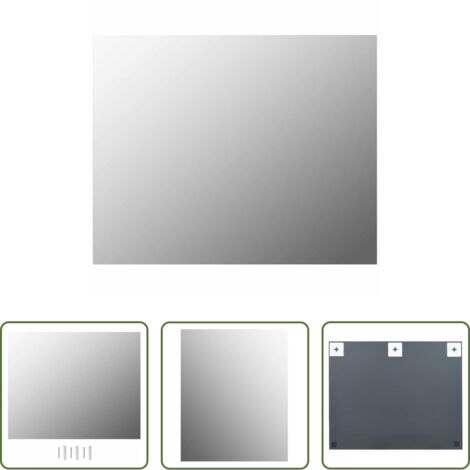 vidaXL Espejo rectangular -  Espejo sin marco vidrio 100x60 cm