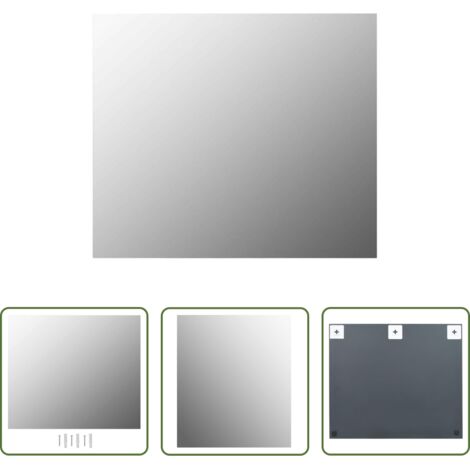 vidaXL Espejo rectangular -  Espejo sin marco vidrio 80x60 cm