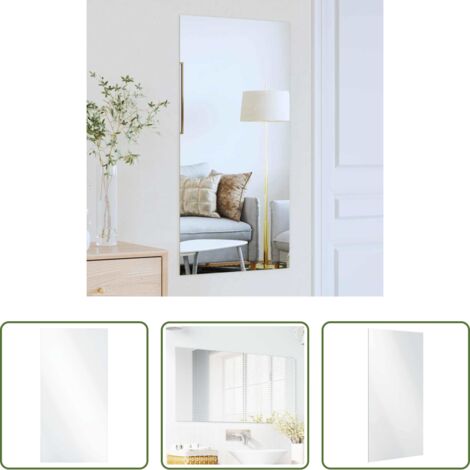 vidaXL Espejo sin marco -  Espejo de pared Rectangular 50 x 100 cm vidrio templado