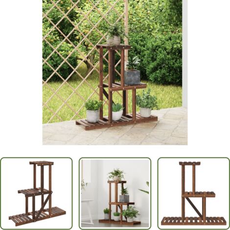 vidaXL Espositore per fiori -  Portafiori 81x25x75,5 cm in Legno Massello di Abete