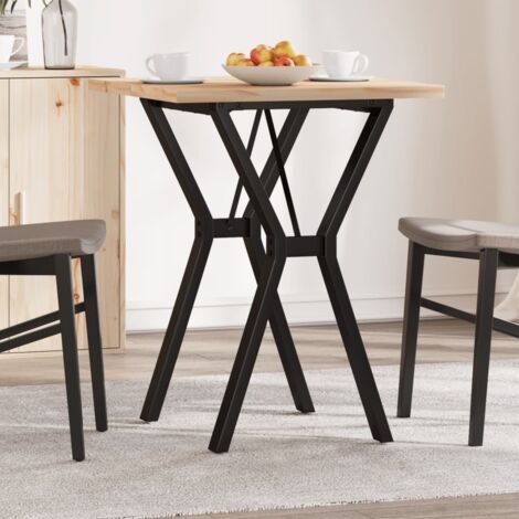 vidaXL Esstisch Y-Gestell 60x60x75,5cm Massivholz Kiefer und Gusseisen