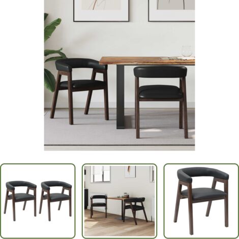 vidaXL Esszimmermöbel - Esszimmerstühle 2 pcs Hellbraun 54 x 57 x 73 cm