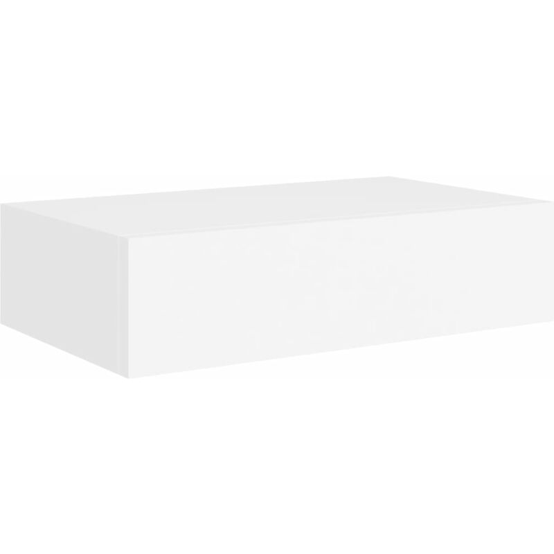 

vidaXL Estante con cajón de pared MDF blanco 40x23,5x10 cm - Blanco