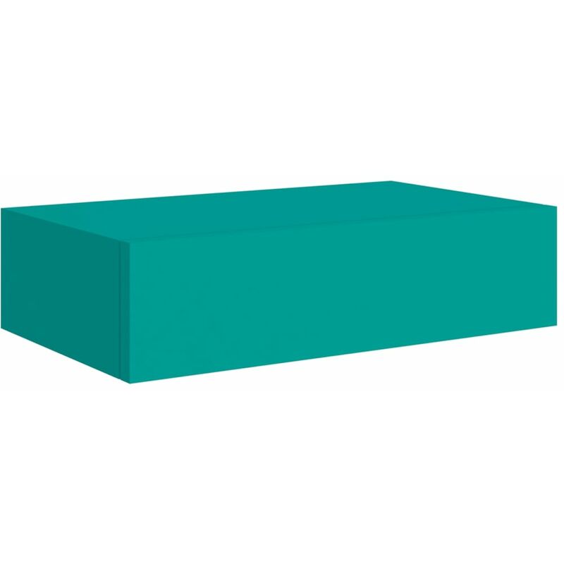 

vidaXL Estante con cajón de pared MDF azul 40x23,5x10 cm - Azul