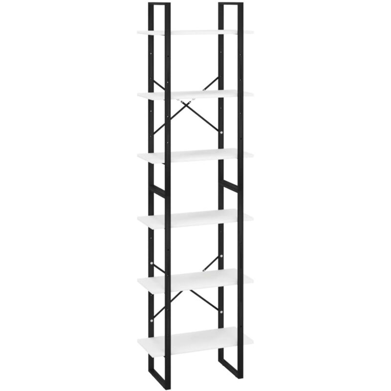 

vidaXL Estante de almacenaje 2 uds aglomerado blanco 60x30x210cm - Blanco