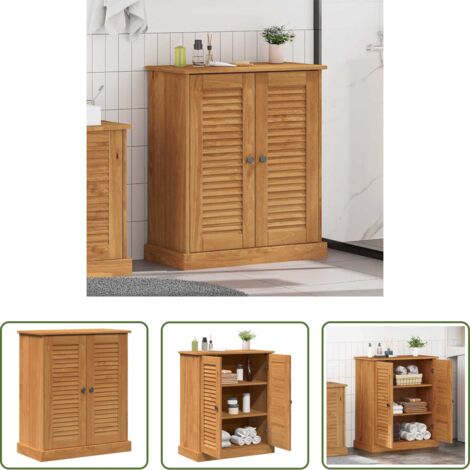 vidaXL Estante de baño -  Mueble de Cuarto de Baño con estante VIGO Marrón y Marrón Miel