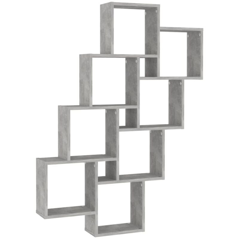 

vidaXL Estante de cubo de pared aglomerado 90x15x119 cm gris hormigón - Gris