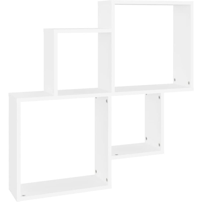 

Estante de cubo de pared aglomerado 80x15x78,5cm blanco - Blanco - Vidaxl