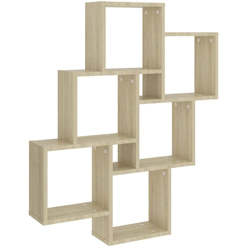 

vidaXL Estante de cubo de pared aglomerado 78x15x93cm color roble - Marrón