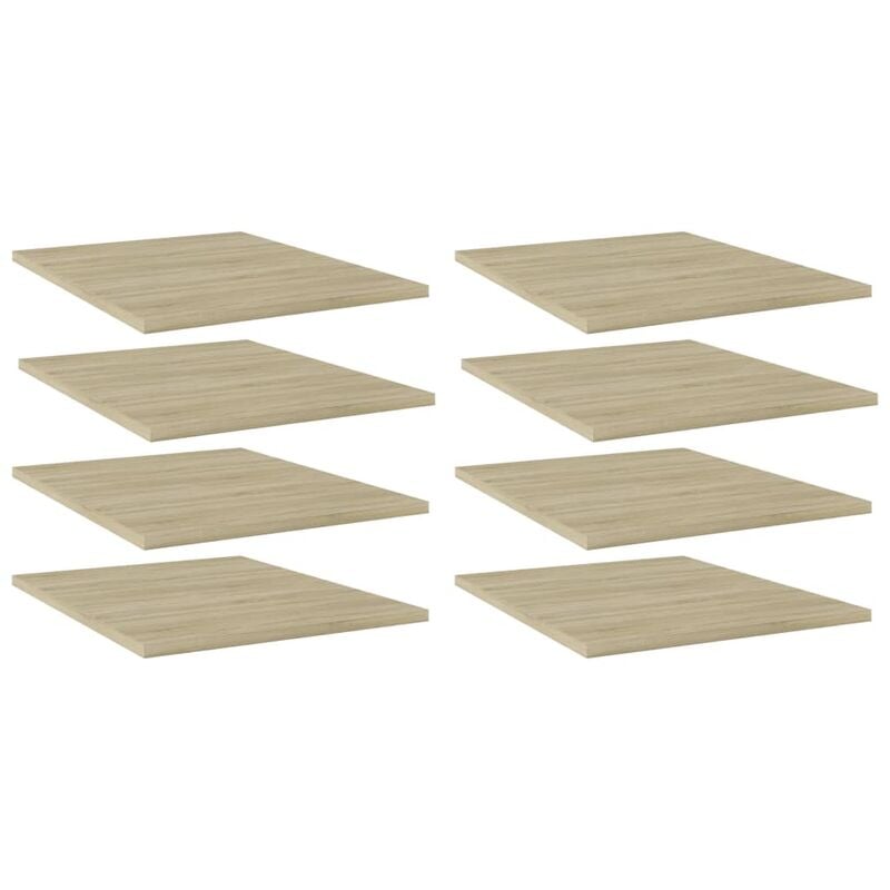 

vidaXL Estante de estantería 8 uds aglomerado roble Sonoma 40x50x1,5cm - Marrón