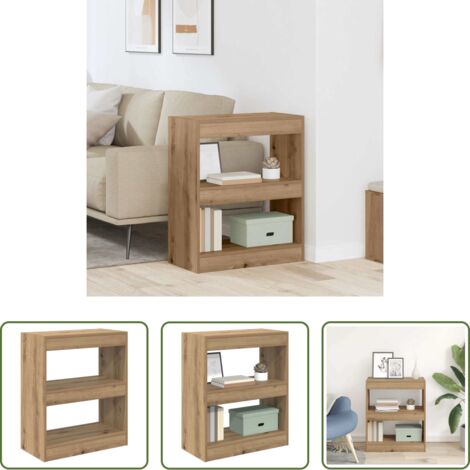 vidaXL Estante de madera -  Librería Roble artesanal 60 x 30 x 72 cm Madera de ingeniería