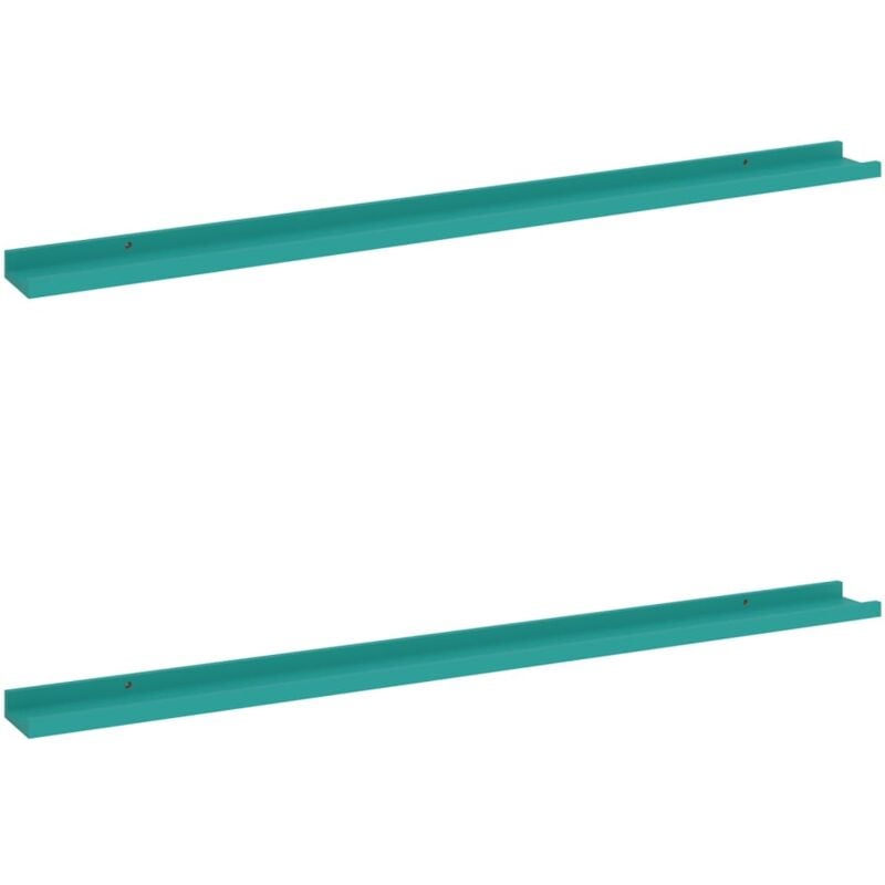 

vidaXL Estantes de pared 2 unidades azul 115x9x3 cm - Azul