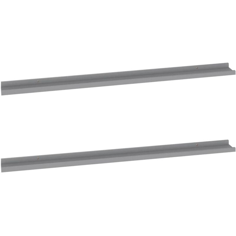 

vidaXL Estantes de pared 2 unidades gris 115x9x3 cm - Gris