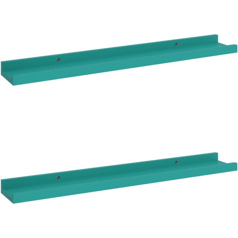 

vidaXL Estantes de pared 2 unidades azul 60x9x3 cm - Azul