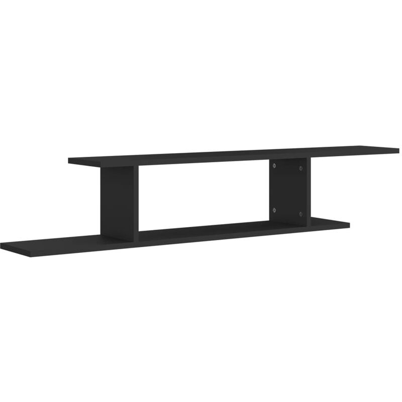 

vidaXL Estante de pared para TV aglomerado 125x18x23 cm negro - Negro