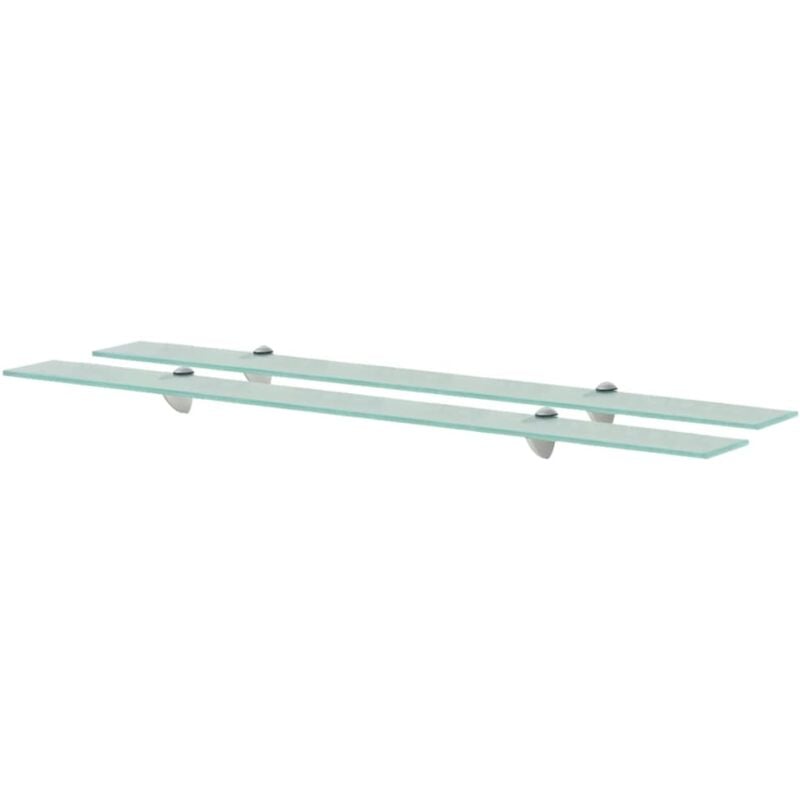 

vidaXL Estante Flotante Vidrio 8 mm 100x20 cm 2 Unidades - Transparente
