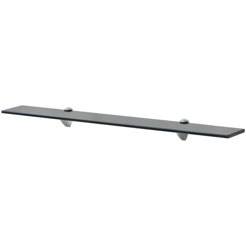 

vidaXL Estante flotante de cristal 80x20 cm 8 mm - Negro