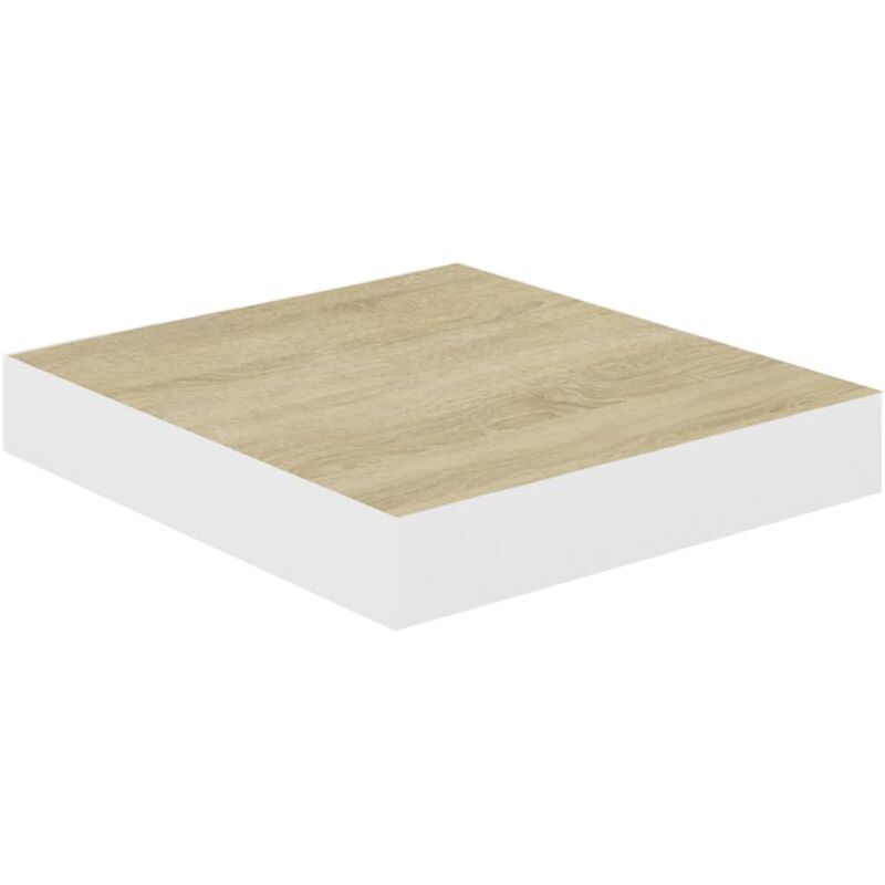

vidaXL Estante flotante de pared roble y blanco MDF 23x23,5x3,8 cm - Blanco