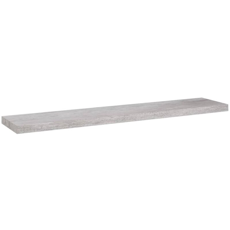 

vidaXL Estante flotante de pared gris hormigón MDF 120x23,5x3,8 cm - Gris