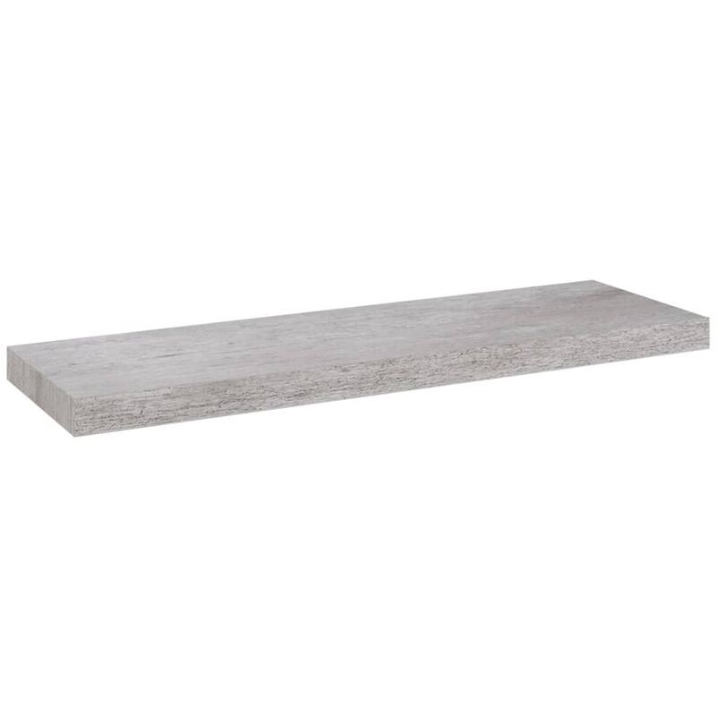 

vidaXL Estante flotante de pared gris hormigón MDF 80x23,5x3,8 cm - Gris