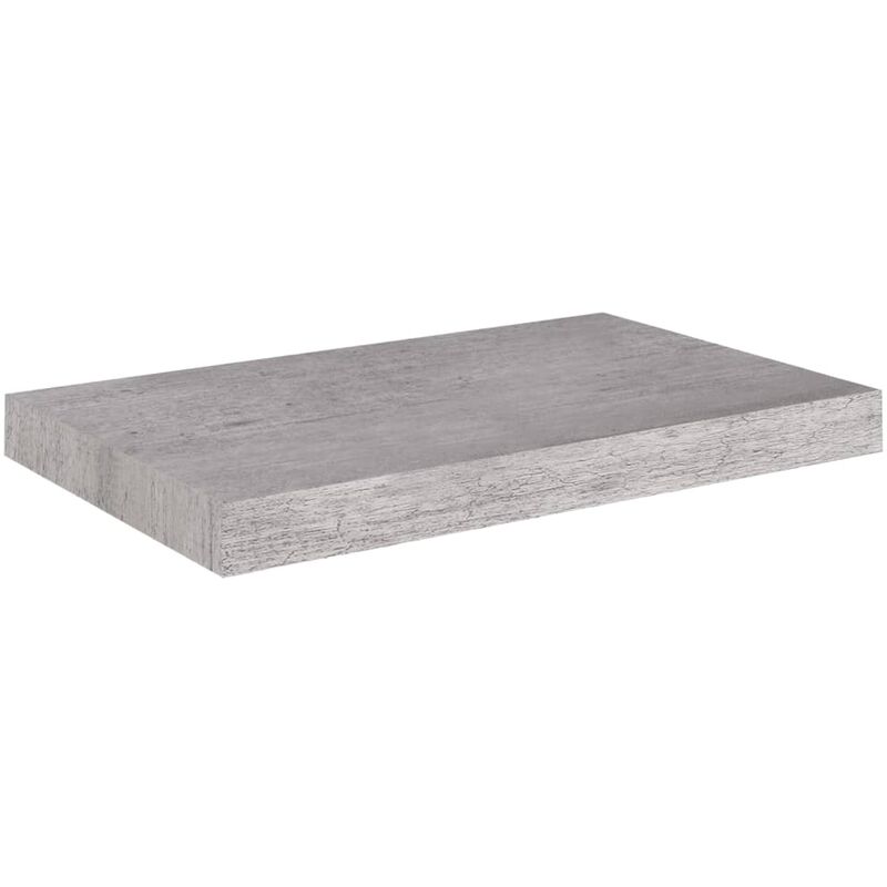 

vidaXL Estante flotante de pared gris hormigón MDF 50x23x3,8 cm - Gris