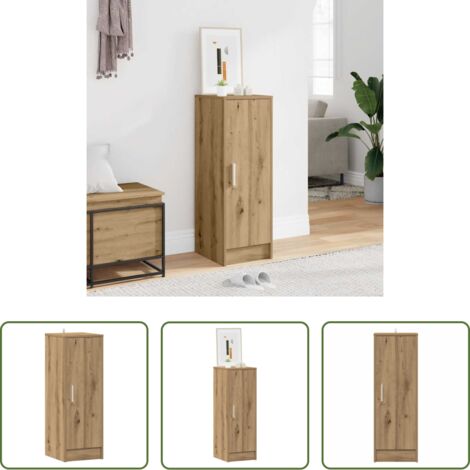 vidaXL Estante para zapatos -  Mueble zapatero de aglomerado madera vieja 32x35x92 cm