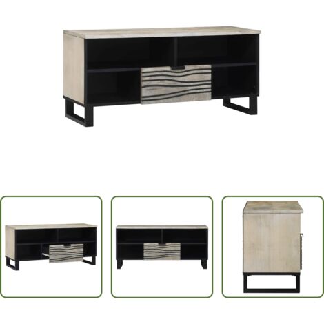 vidaXL Estante -  Unidades de TV con cajón 105 x 33 x 46 cm Madera contrachapada