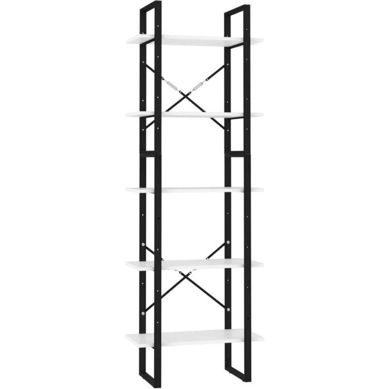

vidaXL Estantería 5 niveles aglomerado blanco 60x30x70 cm - Blanco
